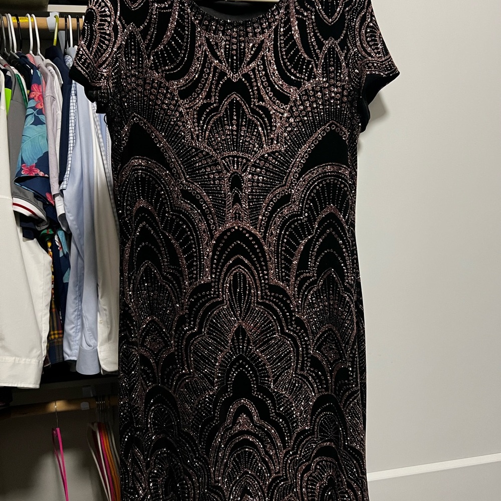 Elegant Black and Pink Women's Dress